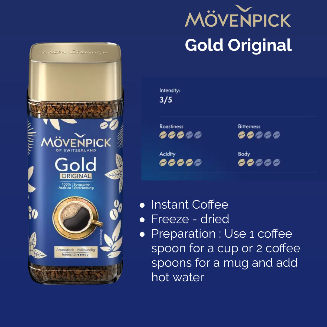 Instant Coffee Gold Original 100 gram – Mövenpick Coffee ( UAE )