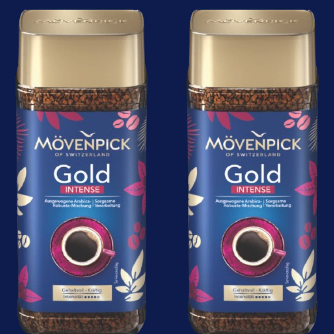 MOVENPICK Gold Intense Instant Coffee, Pack of 2 jars (2 x100 gm)